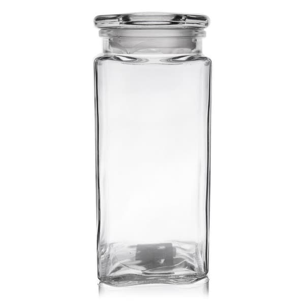 Firkantet glasbeholder til mad 1,8 l