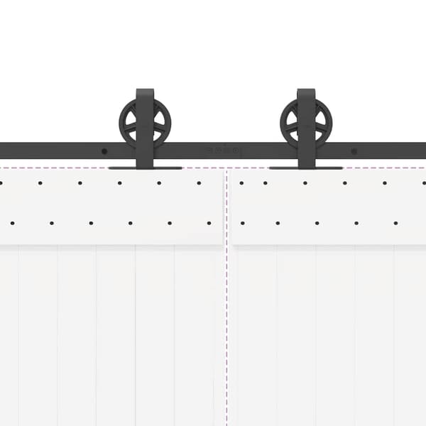 vidaXL monteringssystem til skydedør, 400 cm, stål, sort