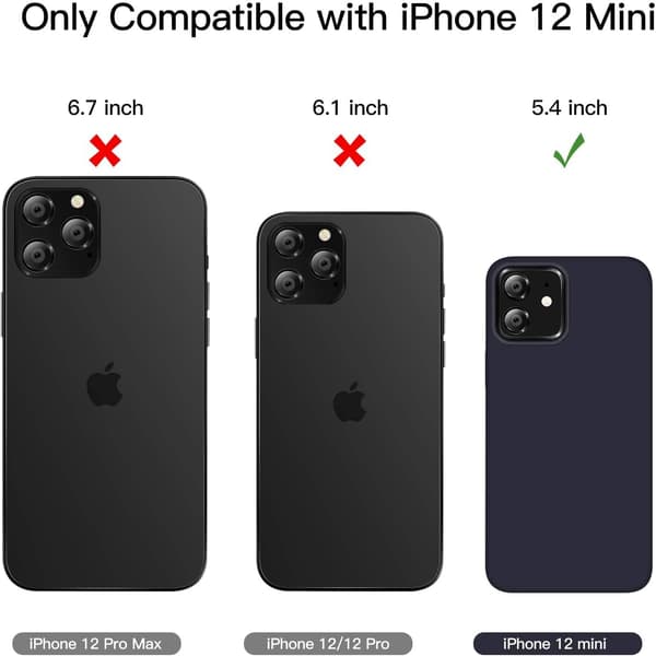 SKAL TILL IPHONE 12 MINI 5,4' MARINBLÅTT SILIKON