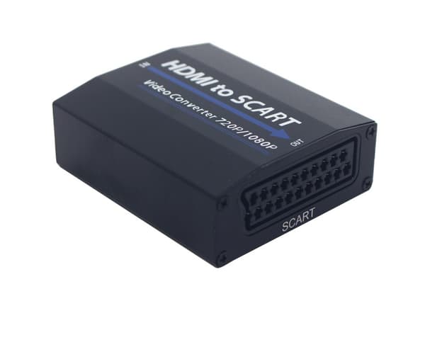 Konverter for billede og lyd HDMI til SCART + 3,5 mm jack adapter