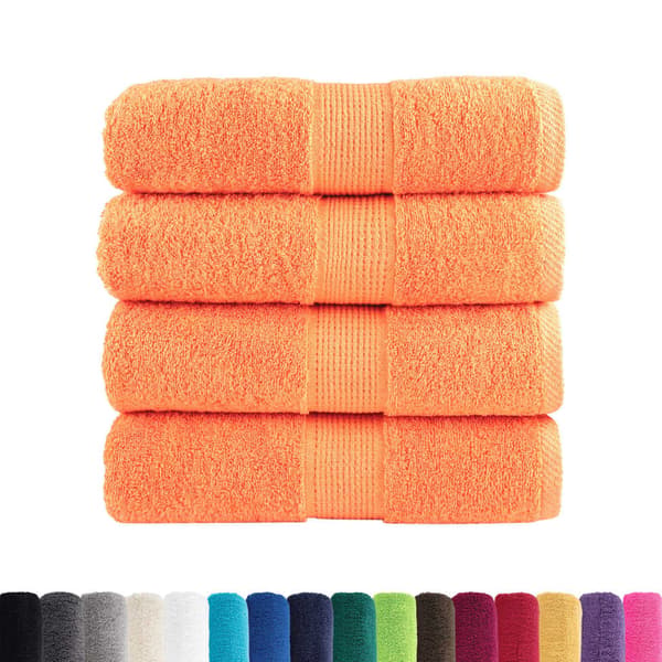 vidaXL Premiumhanddukar SOLUND, 4 st, Orange, 30x30 cm