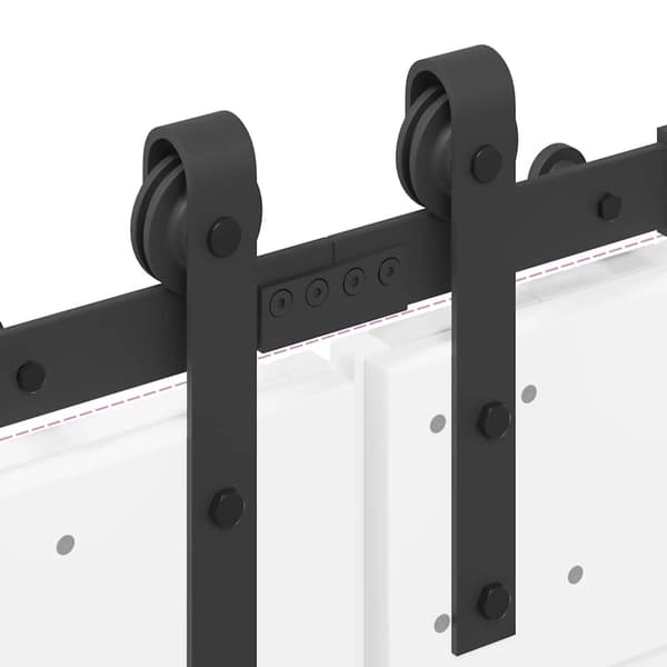 vidaXL Skjutdörrsinstallationssystem 305 cm stål svart