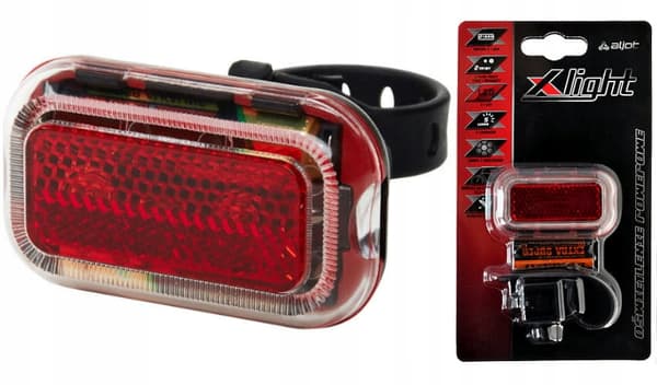 X-LIGHT 3209 baglygte til LED-cykel med batterier