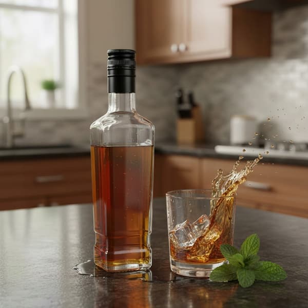 5x JACK WALKER glasflaska 500ML + kork för hembränt alkoholpresent