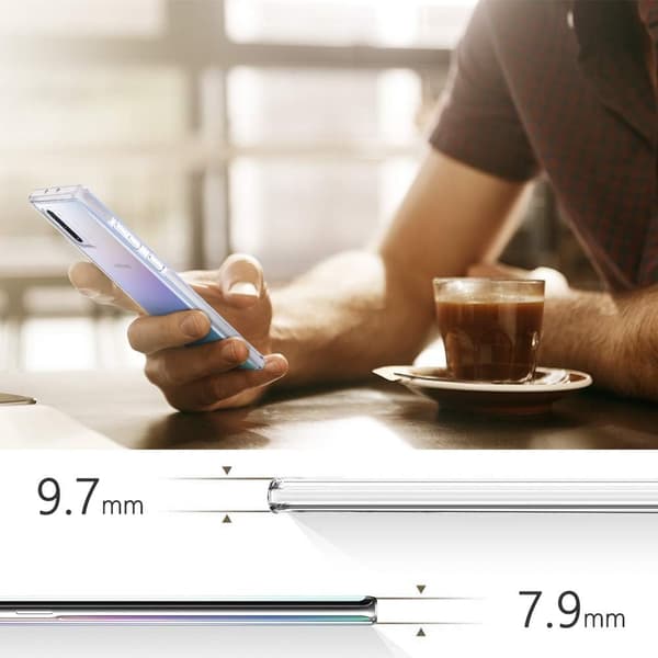 SILIKONSKAL TILL SAMSUNG GALAXY NOTE 10 6,28" KLART + VIT RAM