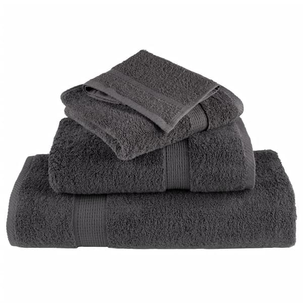 vidaXL Premiumhanddukar SOLUND, 2-pack, Antracit, 100x150 cm