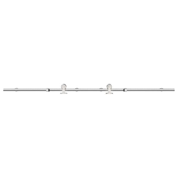 vidaXL Skjutdörrsfäste 183 cm stål silver