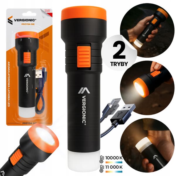Ladattava MiniUSB-taskulamppu 2 x LED