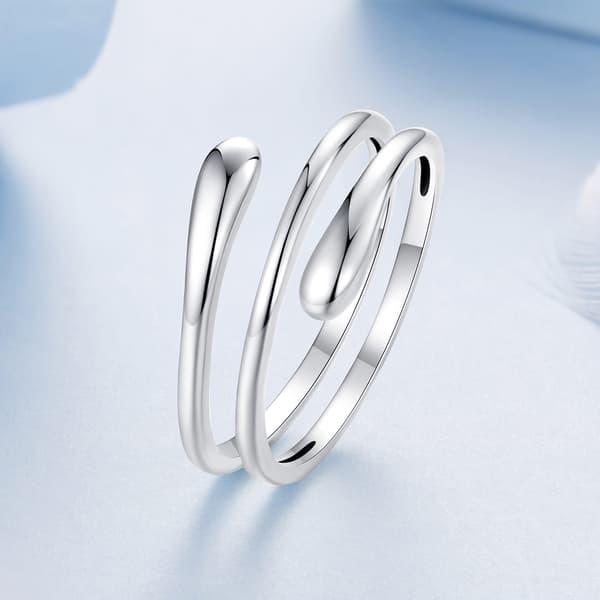 Elegant silverring som flätar om fingret, silver 925