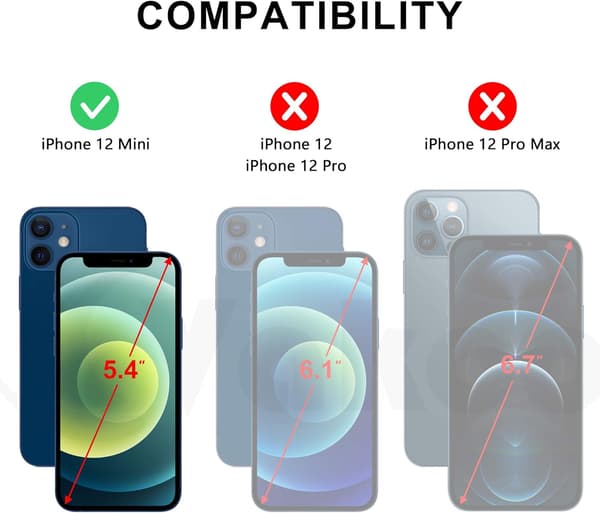 FODRAL TILL APPLE IPHONE 12 MINI SILIKONKLART A2176 A2398