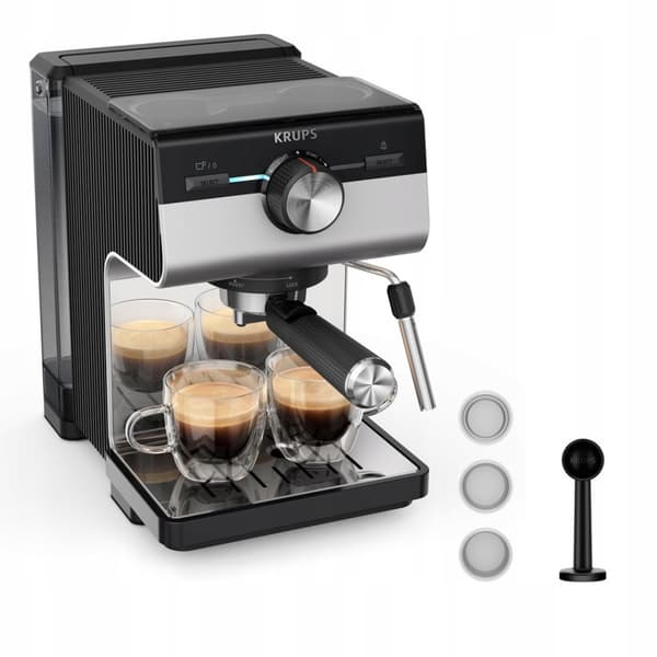 Krups Authentic XP384E10 espressomaskine, 2 l, rustfrit stål