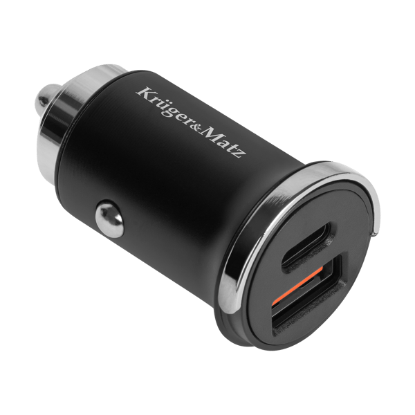 Hurtig billader 30W USB-C til lighterstik 12-24V QC PD