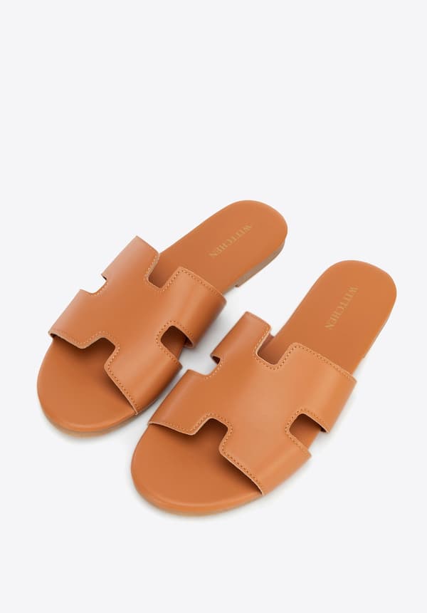 Wittchen dame flip-flops i brun øko-læder