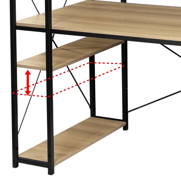 Trosa Modern Oak industrielt loftsskrivebord