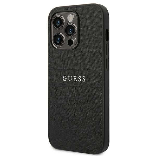 Guess GUHCP14LPSASBBK iPhone 14 Pro 6.1 sort/sort Saffiano-rem