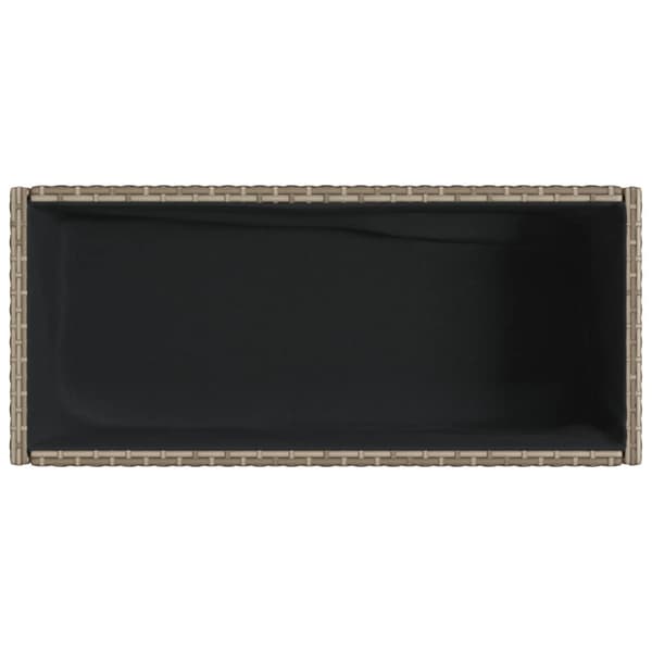 vidaXL Trädgårdskrukor med hyllplan, set om 2, grå, 70x28x70 cm, polyrotting