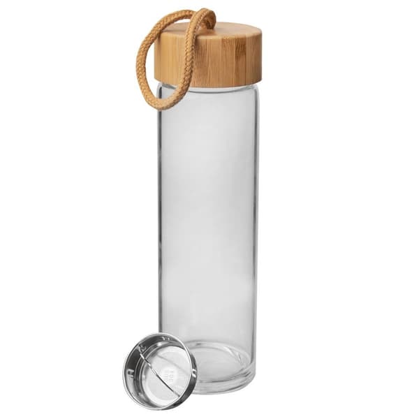 Glas vandflaske med si 450 ml