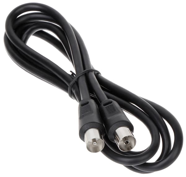 IEC väggkontakt kabel 1,5 meter svart
