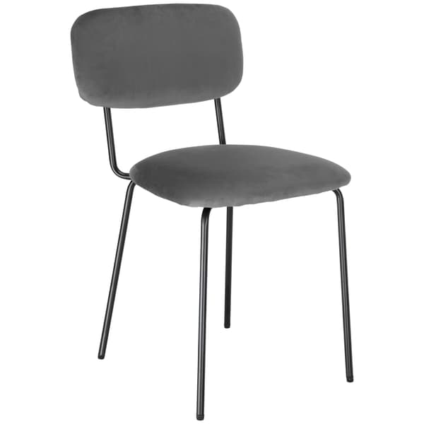 LOUIS svart grafit sammetsstol