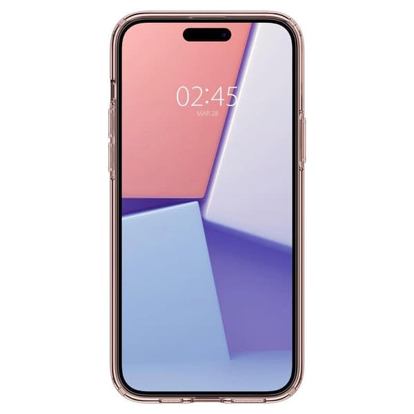 Spigen Crystal Flex cover til iPhone 15 Plus - lyserød og gennemsigtig