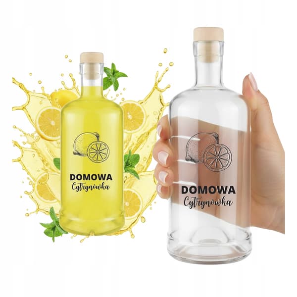 10x TADEK-FLASKOR 500ml MED TRYCK CITRON, GRÖNSAKSGÅVA, BRÖLLOPSLIÖRJUICE, 10 ST.