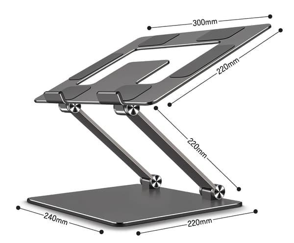 Justerbart, ergonomiskt X-PRO-datorstativ i aluminium