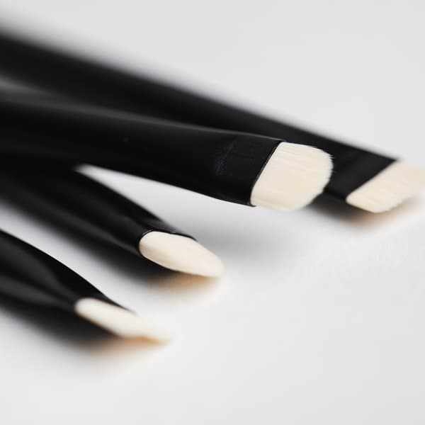 Rund høj sort pensel til skitse til permanent makeup