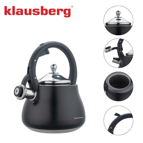 STÅLKEDEL MED FLØJTE 2,8L KLAUSBERG KB-7918