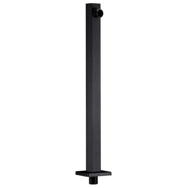 vidaXL firkantet regnbruserarm 201 stål sort 40 cm