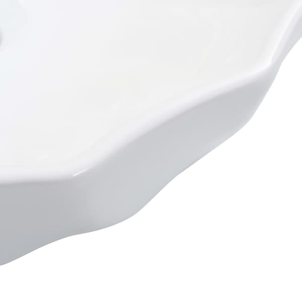 vidaXL Handfat, 46 x 17 cm, Keramik, Vit