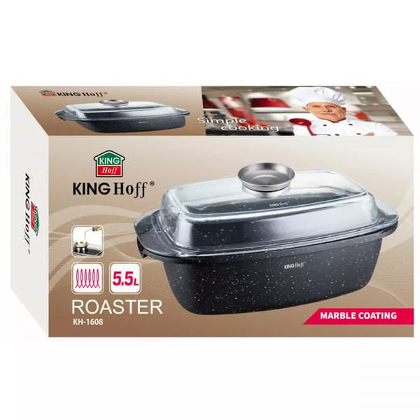KINGHOFF MARMORIPAISTI 5,5 L + KANSI KH-1608