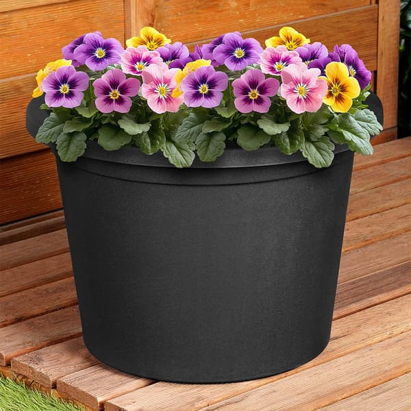 havepotte plastik sort rund 34 cm