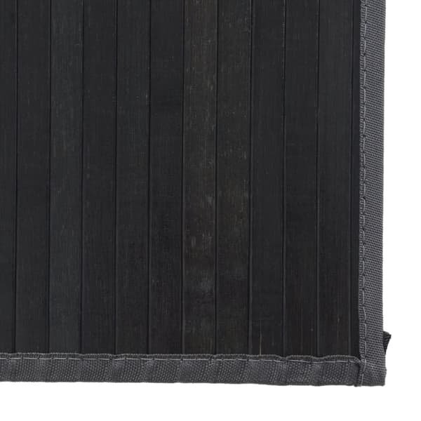 vidaXL Rektangulär matta, grå, 80x1000 cm, bambu