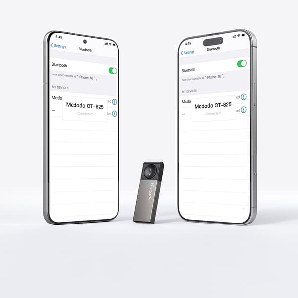 MCDODO Bluetooth-lähetinsovitin USB-vastaanottimelle Android Auto CarPlay -sovelluksella
