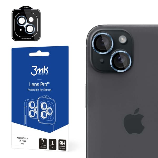 Apple iPhone 15 Plus 3mk Linsssuoja Pro sininen