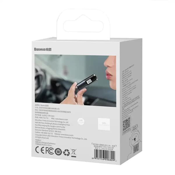 Baseus Digital Alkoholtester, elektronisk alkometer, uden mundstykke, LCD (sort)