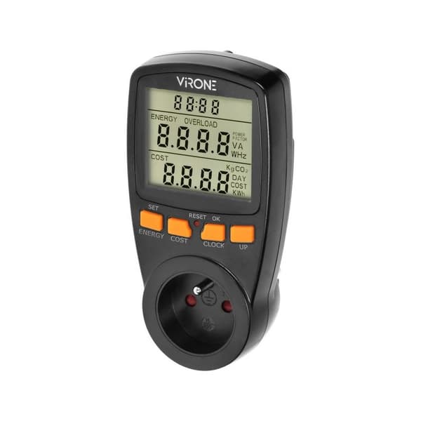 ORNO DOBBELT TARIFF WATTMETER MED LCD-DISPLAY SORT