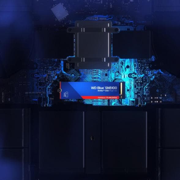 WD Blue SN5100 2TB SSD-levy Sininen-Punainen