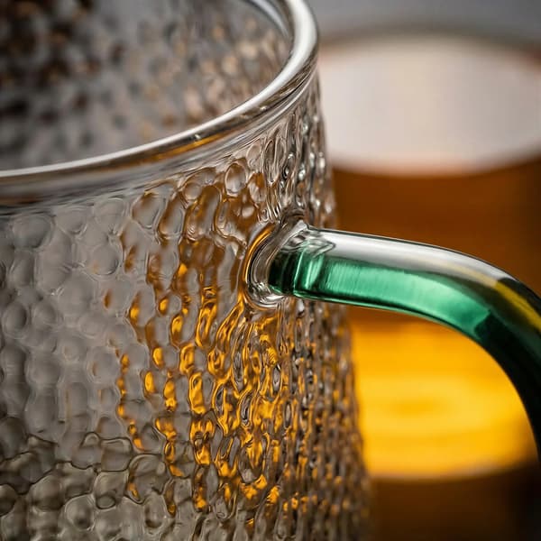 TEINFUSER I GLAS, 1 L, TRANSPARENT BOROSILIKATGLAS