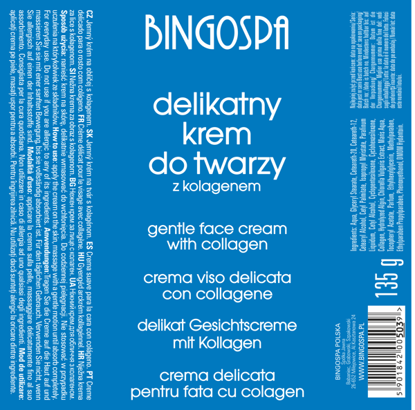 BINGOSPA hellävarainen kasvovoide kollageenilla