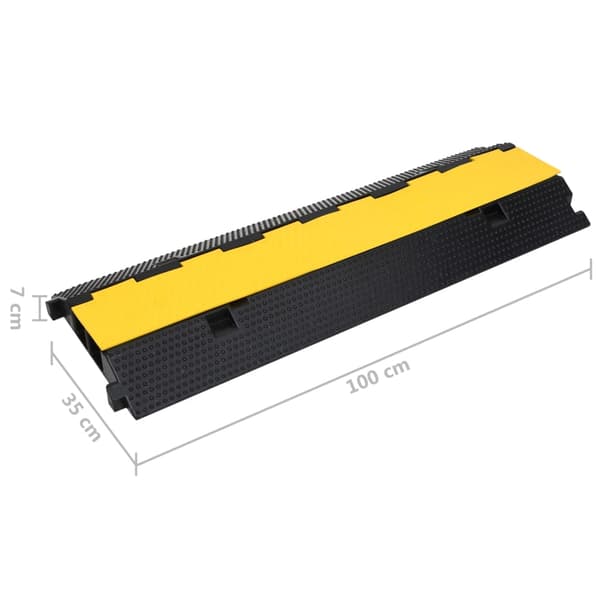 vidaXL kabelramper, 2-kanals, 2 stk., 100 cm, gummi