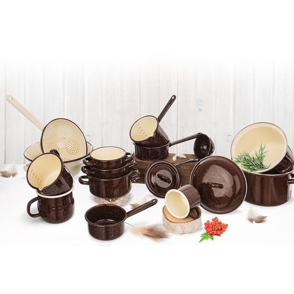 Emaljeret brun BROWN gryde 14 cm, 900 ml