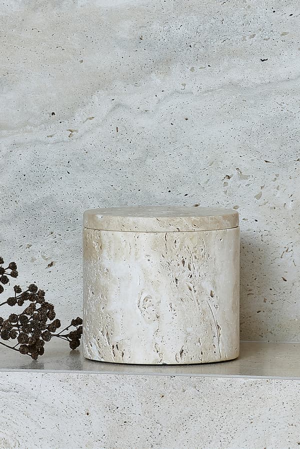 Q-BATH PREMIUM DECOR 1547 kosmetikbehållare travertin