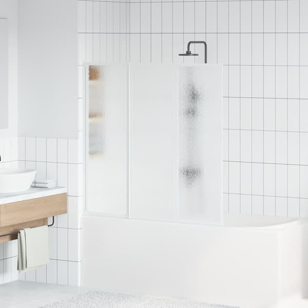 vidaXL brusedør, 117 x 120 cm, 3 paneler, foldbar