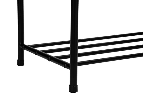 NORI metal skohylde, sort, 2 niveauer