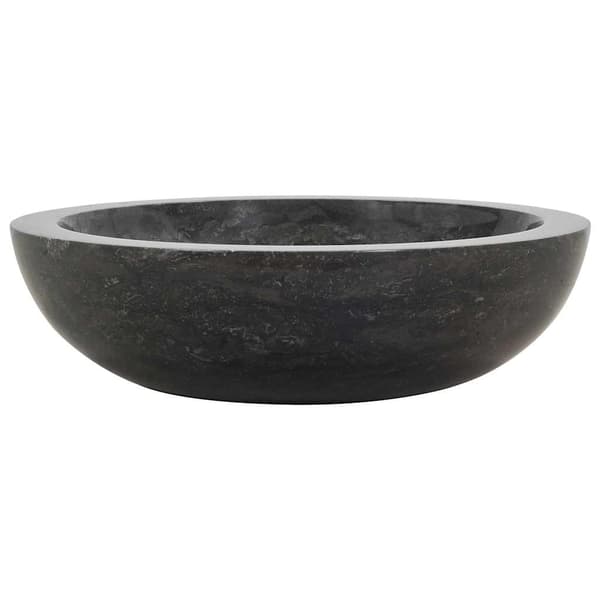 vidaXL Handfat, 40 x 12 cm, Marmor, Svart