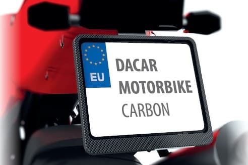 Biketec nummerpladestel til motorcykel, kulfiberfarve (48747)