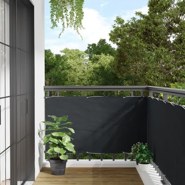 vidaXL balkonskærm, antracit, 75x500 cm, oxfordstof