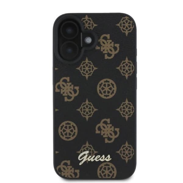 Guess Peony Script MagSafe - iPhone 16-skal (svart)
