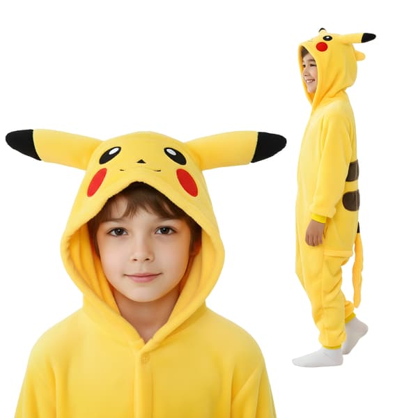 Kigurumi-pyjamas för barn Pokémon Pikachu 125-135 cm